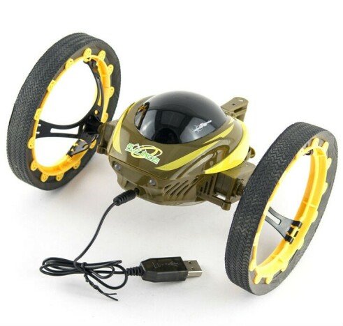 Drona iUni Bounce Car 222, Jumping Sumo, 4 Canale, 2.4 Ghz, Galben